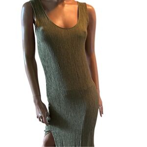 Arket Small sleeveless green maxi dress New Without Tags